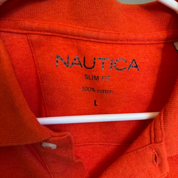 Nautica Men's Orange Polo Shirt - Picture 4 of 5